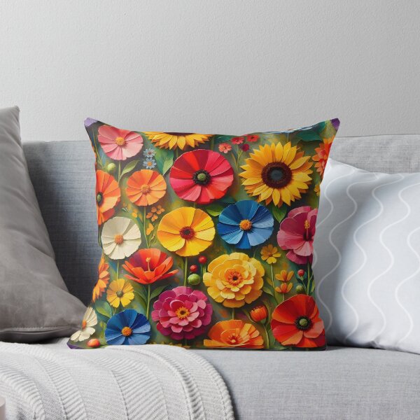 Item preview, Vibrant Multicolor Summer Flowers designed and sold by Sybille-Yates.