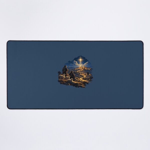 Item preview, Road to Bethlehem – Christian Christmas Star and Shepherds designed and sold by astersgraphics.
