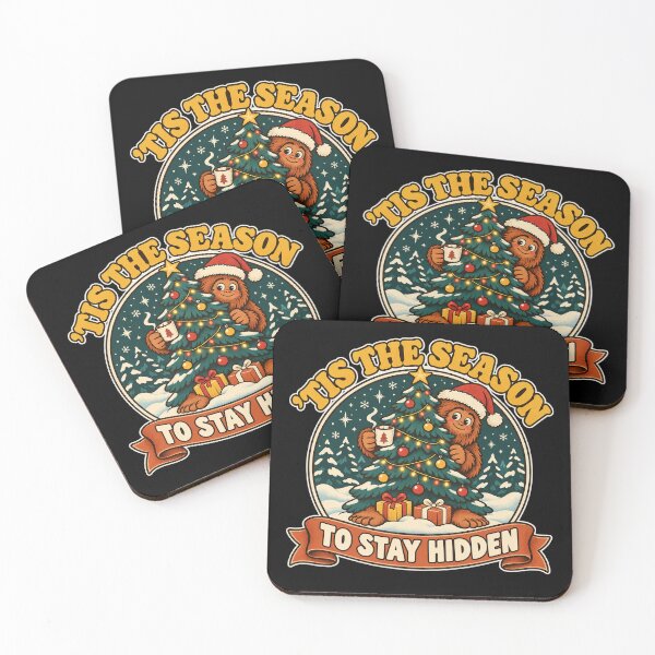 Item preview, Tis the Season to Stay Hidden – Funny Bigfoot Christmas designed and sold by Ela-graphicwiz.