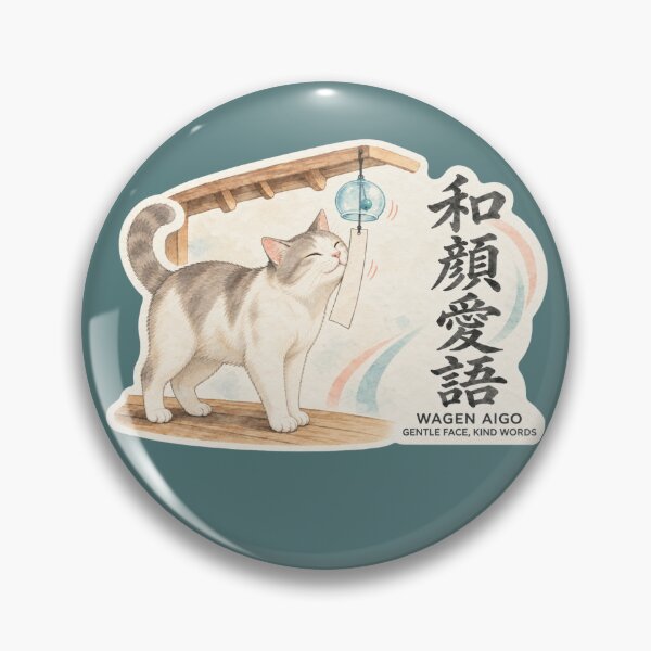 Item preview, Wagen Aigo 和顔愛語 Japanese Cat Sticker – Kindness in Face and Words designed and sold by KOTOWA.