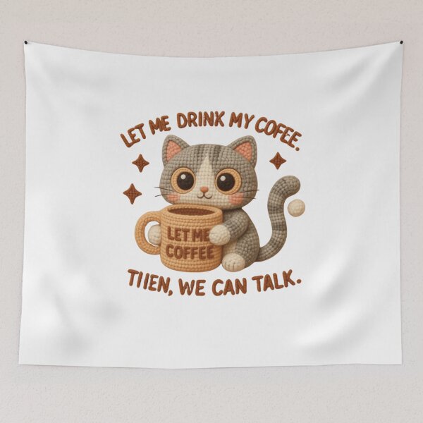 Item preview, Time for Me to Drink Coffee – Funny Coffee Lover Caffeine Quote designed and sold by JeraiffsonCorner .