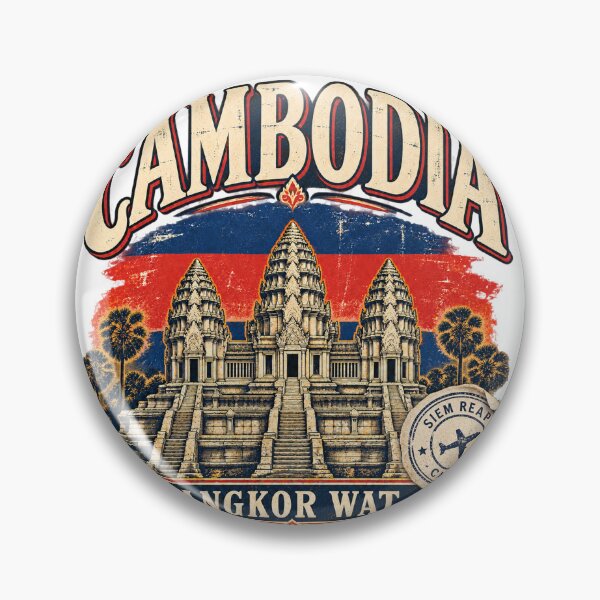 Item preview, Cambodia Angkor Wat Vintage Retro Temple designed and sold by bestsavenow555.