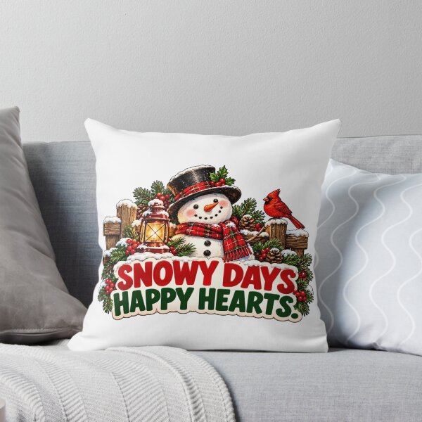 Item preview, Cute Christmas Snowman – Snowy Days Happy Hearts Winter Design designed and sold by SVALANART.