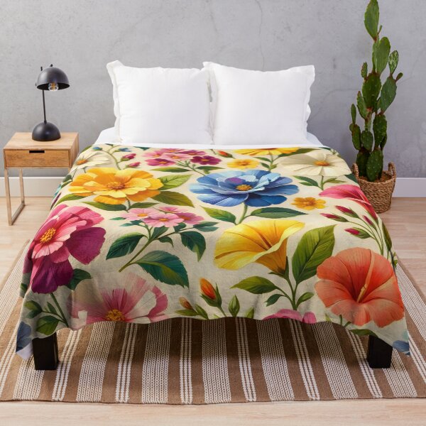 Item preview, Vibrant Multicolor Summer Flowers designed and sold by Sybille-Yates.