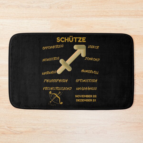 Item preview, Schütze Zodiac Sign Astrology Symbol Horoscope - Metallic Gold & Black (German Version) designed and sold by ZODIARA.