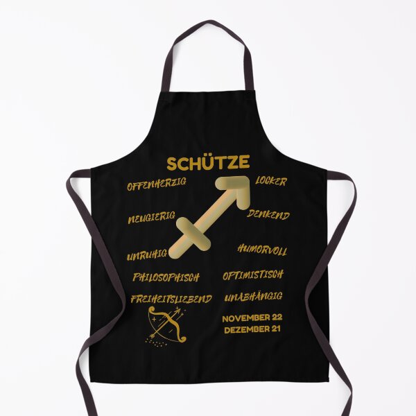 Item preview, Schütze Zodiac Sign Astrology Symbol Horoscope - Metallic Gold & Black (German Version) designed and sold by ZODIARA.