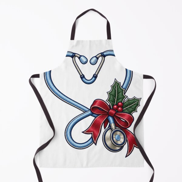 Item preview, Holiday Care Stethoscope Embroidery Nurse Christmas Art designed and sold by TeNovaStudio.