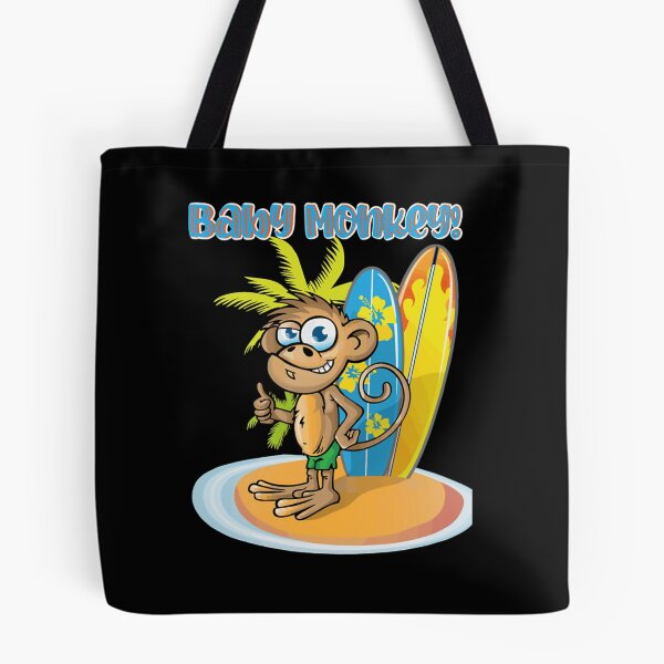 Item preview, Baby Monkey Tropical Beach Surf Cartoon Design designed and sold by Francisco Brennan.