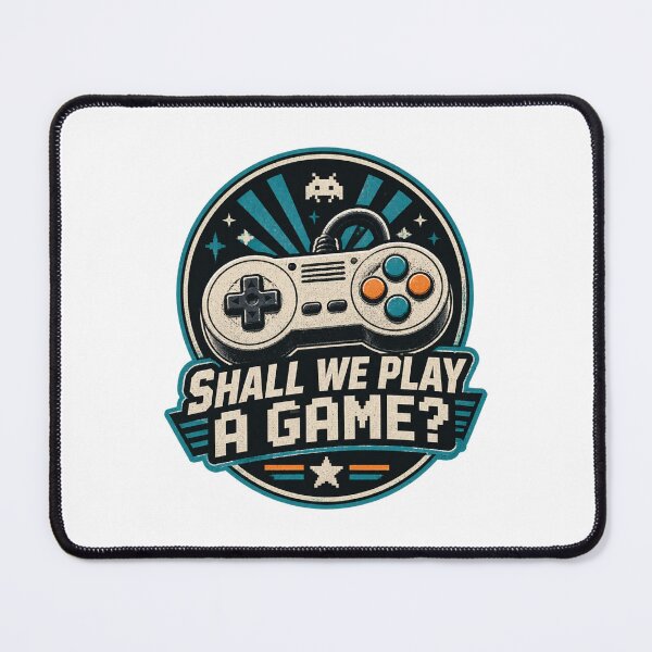 Item preview, Shall We Play A Game Retro Gaming Quote Design designed and sold by tetabrick.