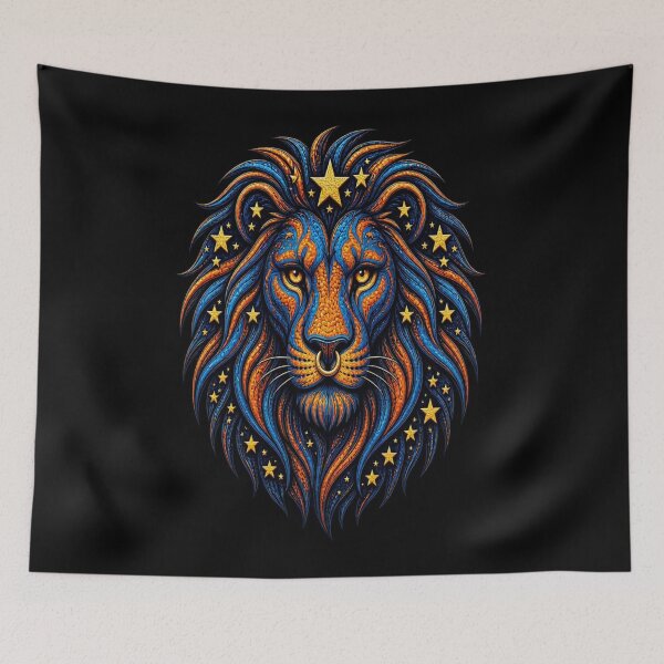 Item preview, Majestic Cosmic Leo - Starry Celestial Lion Art designed and sold by Breezes-of-Ida.