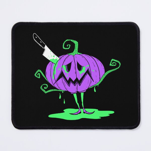 Item preview, Spooky Purple Pumpkin with Knife designed and sold by Luckagrafika.