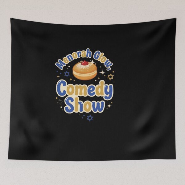 Item preview, Menorah Glow Comedy Show Hanukkah Donut Funny Hanukkah designed and sold by AmeliaShirts.