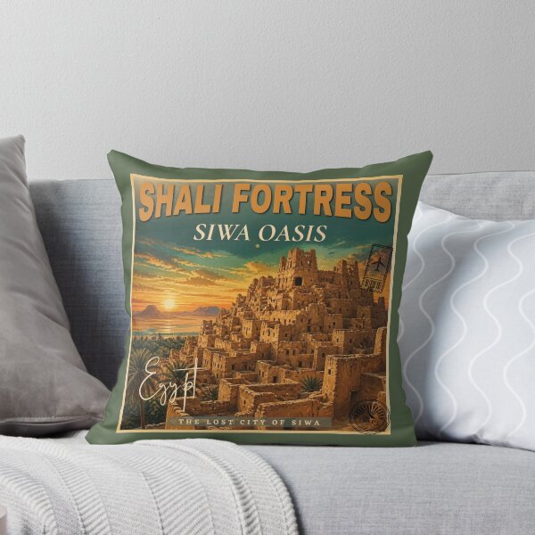 Item preview, Shali Fortress Siwa Oasis Egypt Vintage Travel Poster designed and sold by KaBaRen.