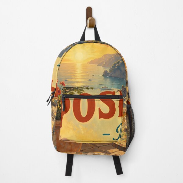 Item preview, Positano Italy – Vintage Coastal Coffee Travel Poster designed and sold by LSVart.
