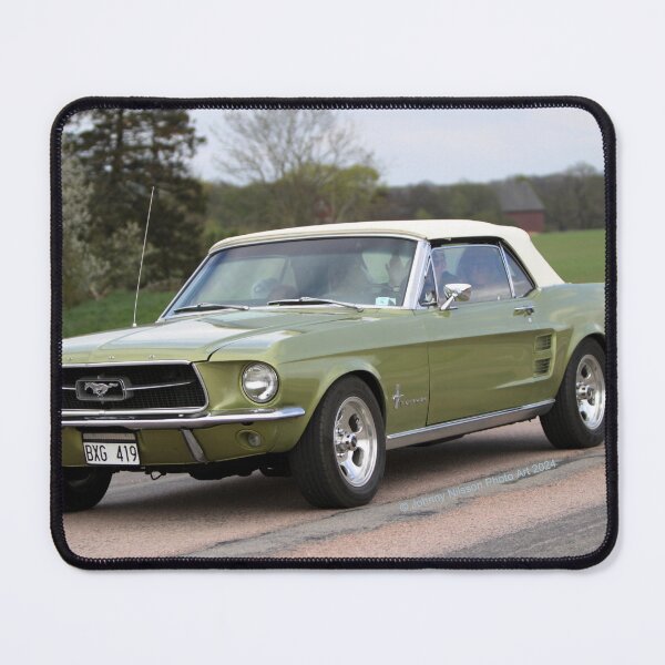 Item preview, Classic 1967 Ford Mustang Convertible - Vintage Green Muscle Car Art designed and sold by Johnny Nilsson Photo Art.