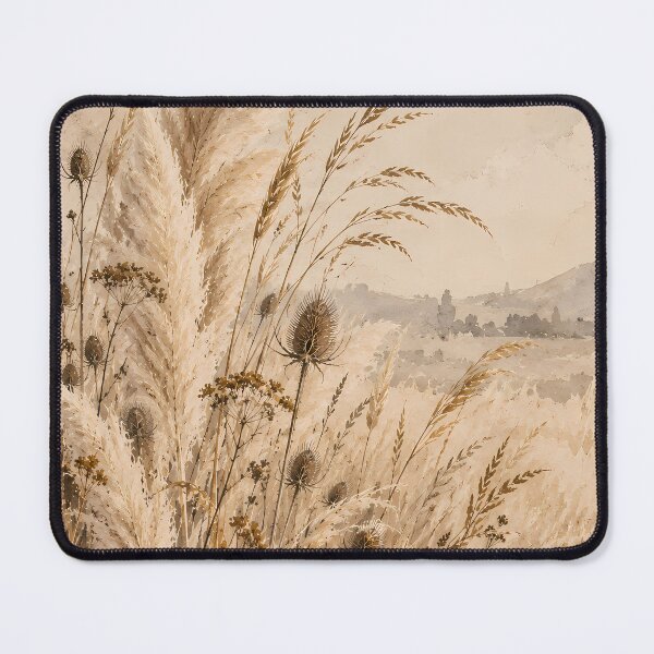 Artikelvorschau, Vintage-Wiesenlandschaft mit Pampasgras und Wildblumen (Aquarell) entworfen und verkauft von Jozefin's Studio.