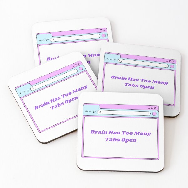 Item preview, Brain Has Too Many Tabs Open Y2K Aesthetic Browser Sticker designed and sold by nexelora.