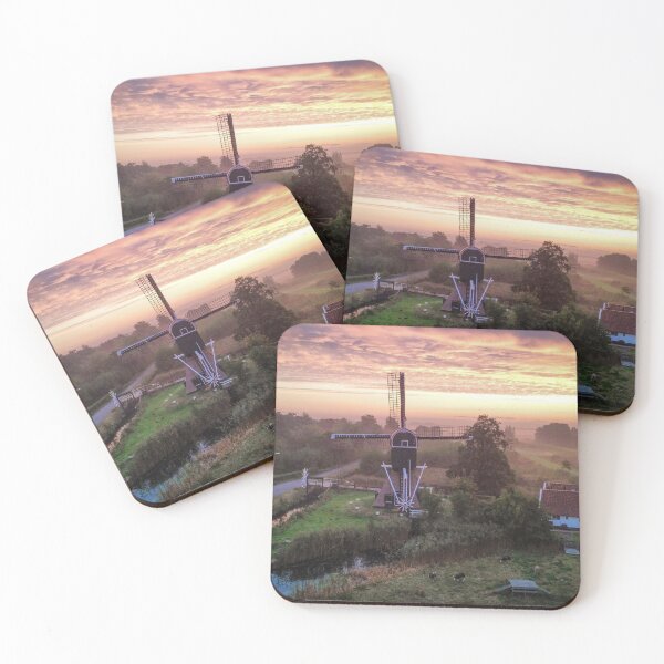 Item preview, Golden Sunrise over Traditional Dutch Windmill designed and sold by ShotsByLau.