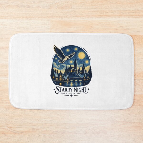 Item preview, Starry Night Over Hogsmeade Magical Village Night Sky Illustration designed and sold by Hassanalnasher.