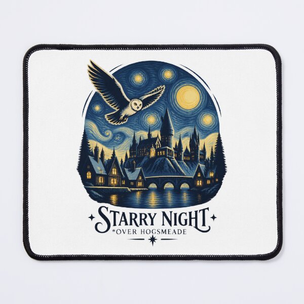 Item preview, Starry Night Over Hogsmeade Magical Village Night Sky Illustration designed and sold by Hassanalnasher.