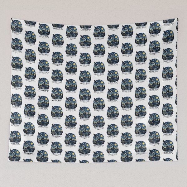 Item preview, Starry Night Over Hogsmeade Magical Village Night Sky Illustration designed and sold by Hassanalnasher.