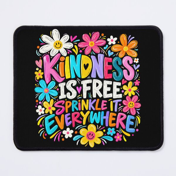 Item preview, Kindness Is Free Sprinkle It Everywhere - Colorful Floral Retro Quote designed and sold by BumbleBloom7.