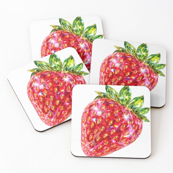 Item preview, Sparkling Ruby Crystal Strawberry designed and sold by BloomOfDesign.