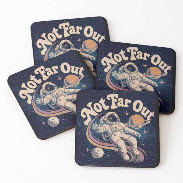 Item preview, Not Far Out - Vintage Astronaut & Space Graphic Design designed and sold by Per My Last Nerve Studio.