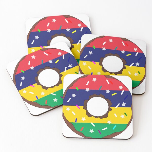 Item preview, Mauritius Flag Donut – Colorful Sprinkles Country Pride designed and sold by TheIconSmith.