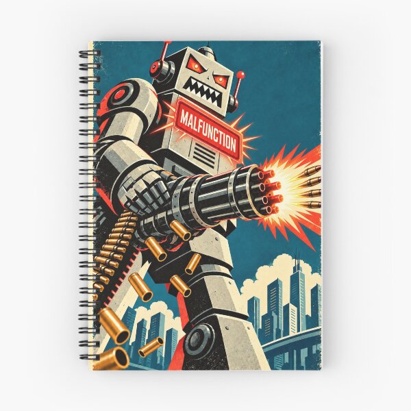 Item preview, Blue - Malfunction! Retro Robot Rampage designed and sold by Second Thought Studio.