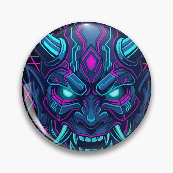 Item preview, Neon Cyberpunk Demon Mask Geometric Design designed and sold by Ranpict.