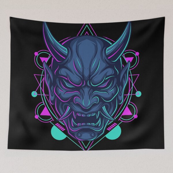 Item preview, Menacing Samurai Demon Mask Orbit Design designed and sold by Ranpict.