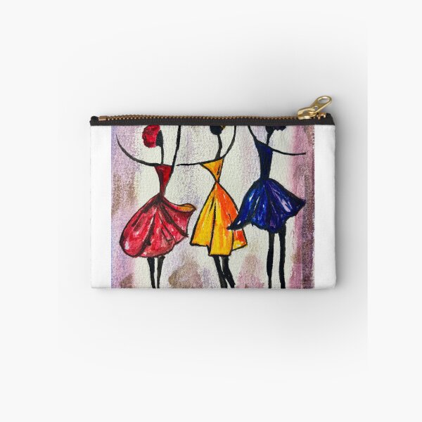 Item preview, Three Ballerinas Watercolor - Expressive Colorful Dancers designed and sold by TrazosDelSurArt.
