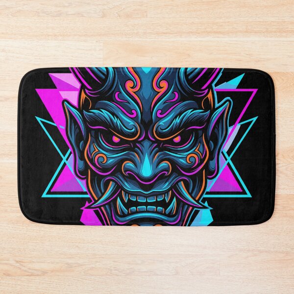 Item preview, Aggressive Neon Oni Mask Ornate Design designed and sold by Ranpict.