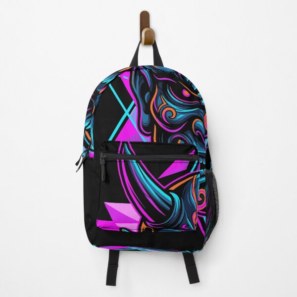 Item preview, Aggressive Neon Oni Mask Ornate Design designed and sold by Ranpict.
