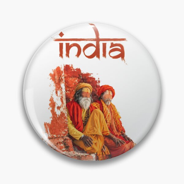 Item preview, India - Saffron Souls | Indian Sadhu Spiritual Travel Illustration designed and sold by IslandWild Co.