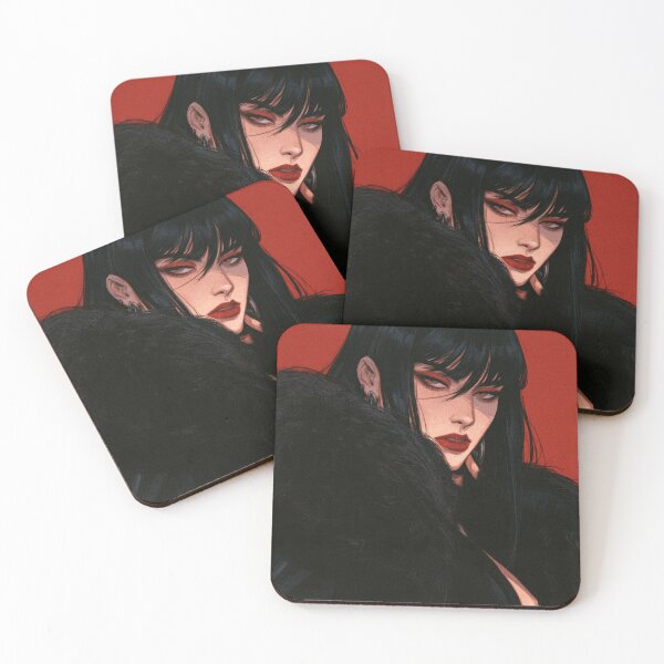 Item preview, Black Fur Coat & Sharp Bangs designed and sold by AxeWave.