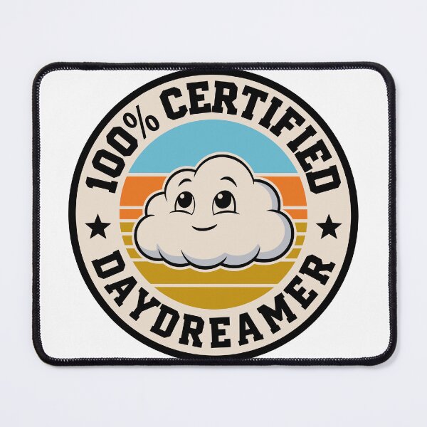 Item preview, 100% Certified Daydreamer Funny Cloud Retro Badge Design designed and sold by JPees.