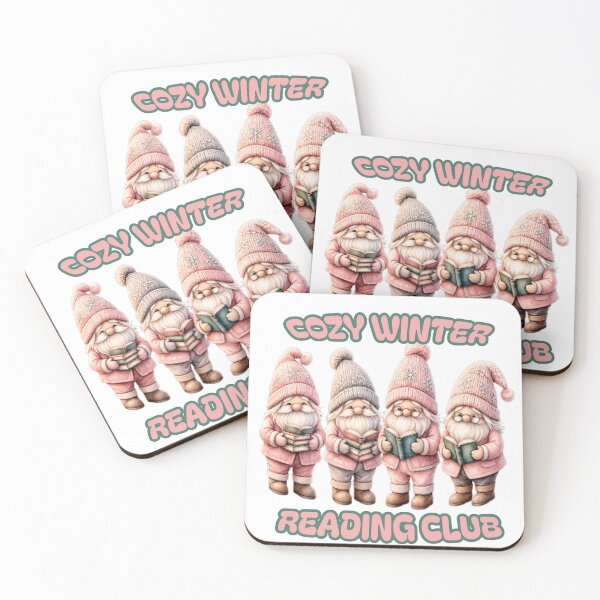 Item preview, Cozy Winter Reading Club Cute Christmas Gnomes designed and sold by CraftyValley.