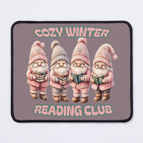 Item preview, Cozy Winter Reading Club Cute Christmas Gnomes designed and sold by CraftyValley.