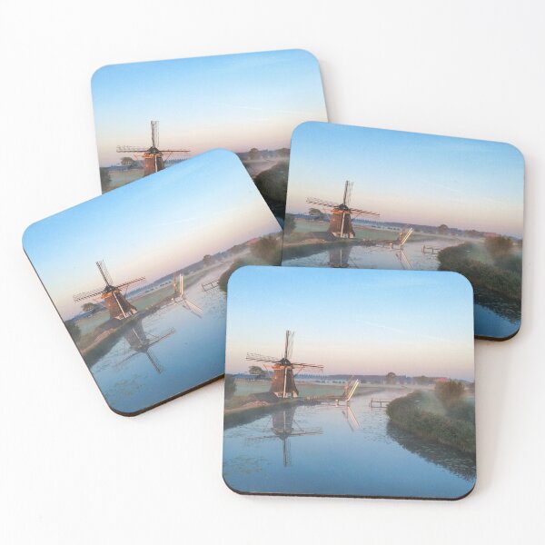 Item preview, Misty Sunrise over Dutch Windmill in Baambrugge designed and sold by ShotsByLau.