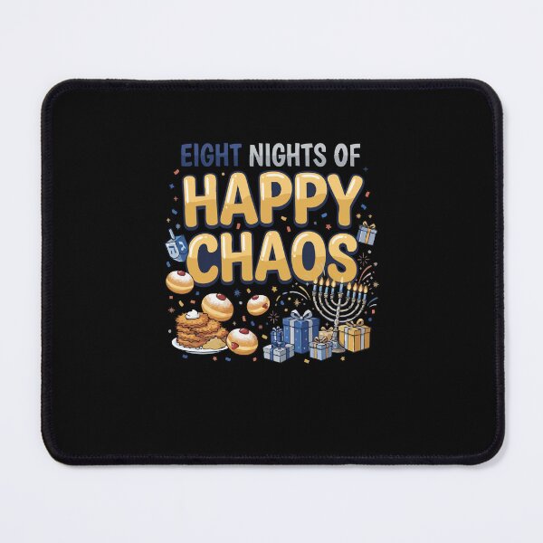 Item preview, Eight Nights of Happy Chaos Hanukkah Celebration Funny Hanukkah designed and sold by AmeliaShirts.
