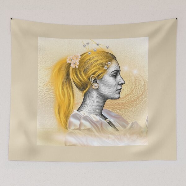 Item preview, Vintage Lady Portrait Surreal Art Print designed and sold by tinkeybabes.