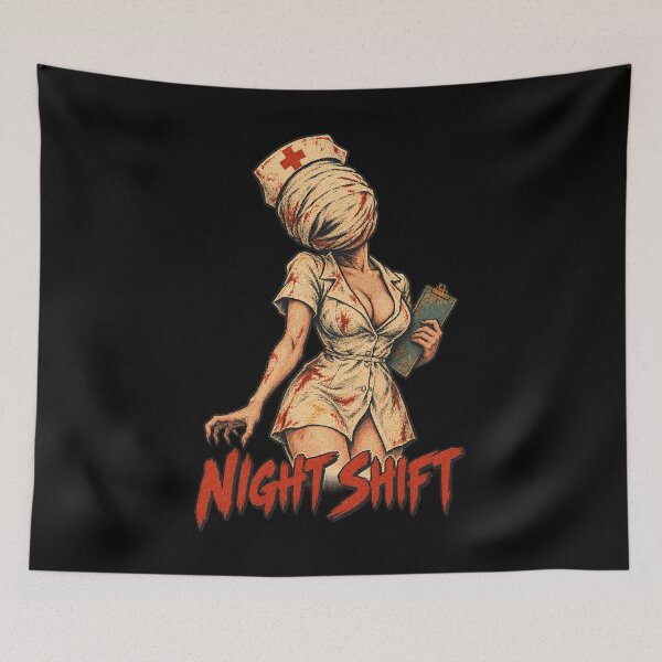 Item preview, Silent Hill Bubble Head Nurse Night Shift designed and sold by Pandaburba.