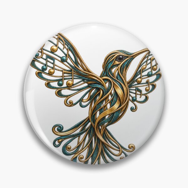 Item preview, Hummingbird Music Note Filigree Art designed and sold by TeNovaStudio.
