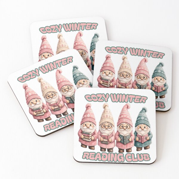 Item preview, Cozy Winter Reading Club Cute Christmas Gnomes designed and sold by CraftyValley.