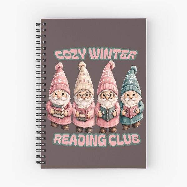 Item preview, Cozy Winter Reading Club Cute Christmas Gnomes designed and sold by CraftyValley.