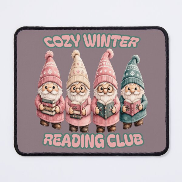 Item preview, Cozy Winter Reading Club Cute Christmas Gnomes designed and sold by CraftyValley.