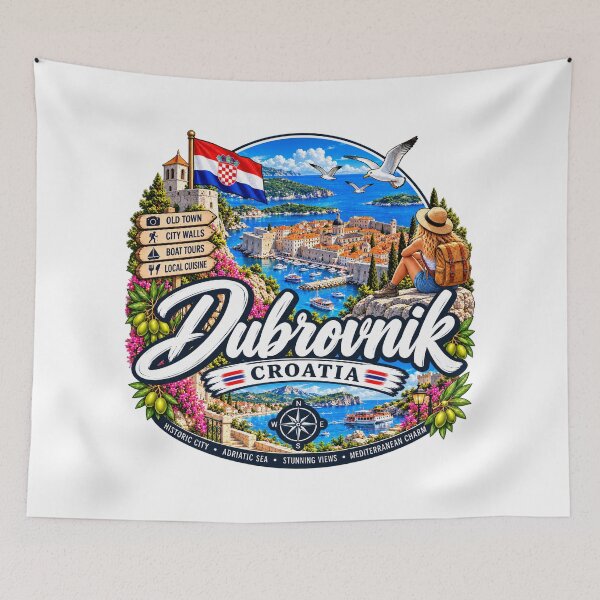 Item preview, Dubrovnik Croatia – Historic city walls, Adriatic coast & hiking adventures designed and sold by Wandervogel123.