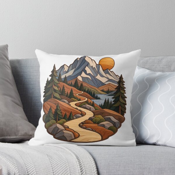 Item preview, Mountain Trail Wood Inlay Art designed and sold by TeNovaStudio.